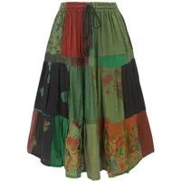 Guru-Shop Minirock Luftiger Patchwork Sommerrock, Boho upcycling.. alternative Bekleidung