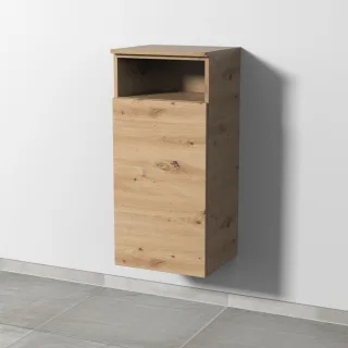 Sanipa 3way Mittelschrank mit 1 Tür und 1 offenem Fach, Eiche Natural-Touch, SM13485 SM13485