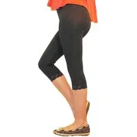 YESET Caprihose Mädchen Kinder Leggings Leggins Hose Capri 3/4 kurz Spitze Baumwolle D