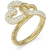 Guess Fingerring DamenHerz Pavé Goldfarben