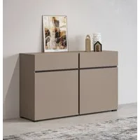OTTO home Sideboard Cross,Breite 119,5 cm, moderne grifflose Kommode,2 Türen/2 Schubkästen, Schubladenschrank,Anrichte mit viel Stauraum, Einlegeböden verstellbar