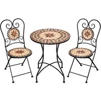 Kamelio Balkonset Mosaik Gartenset 2 Stühle 1 Tisch Mosaiktisch mit Stühlen Garten