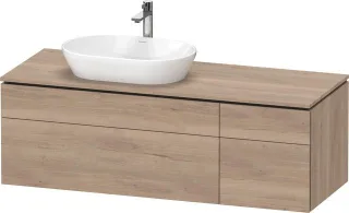 Duravit L-Cube Konsolen-Waschtischunterbau wandhängend 1420x550x482 Az 2 Ei mr Mt LC4877055550000