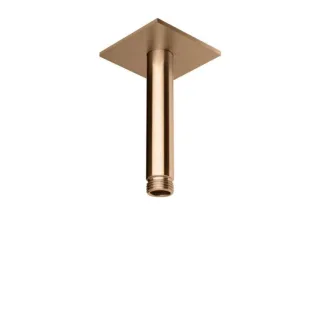 Herzbach Design iX PVD Deckenarm 21.964810.2.39 Copper Steel, für Regenbrause, 100mm, mit Rosette 70x70mm
