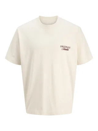 JACK&JONES - JORNORREBRO TYPO TEE SS CREW NECK SN JNR Antique White - Gr. - 140