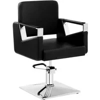 Physa Armlehnstuhl Friseurstuhl Hydraulisch Friseursessel Bedienungsstuhl 200 kg schwarz, Schwarz