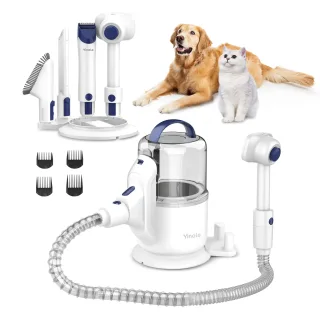 [EU Direct] INSE Yinole P50 Pet Hair Grooming Vacuum, 300W Suction Power, 2.5L Large Capacity, Low Noise with Clipper &
