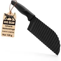 BigDean Gemüsemesser Wellenschneider Wellenmesser Riffelmesser Wellenschneider für Gemüse, Rostfreier Edelstahl