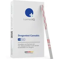 LuxmedIQ Drogen-Schnelltest Cannabis - Urin Drogentest THC Marihuana - Cut-off 20 ng/mL, 10-tlg.