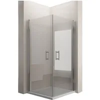 SONNI Eckdusche Pendeltür Dusche, Eckeinstieg, Duschkabine, 70-90cm x 70-90cm, BxT: 70x70 cm, mit NANO Beschichtung