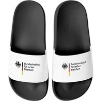 MoonWorks Badeschlappen Badelatschen Unisex mit Aufdruck Bundesinstitut für Badesandale