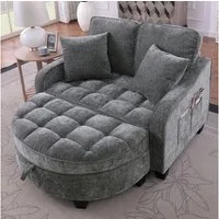 Celya Sofa Multifunktionales Sofa, 2-in-1 Sofa-Bett, mit Aufbewahrungs-Hocker, atmungsaktiver hautfreundlicher Stoff, für kleine Wohnzimmer, Studienzimmer, Schlafzimmer