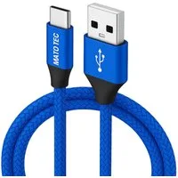 Alpha Electronics USB C Datenkabel SCHNELL Ladekabel für Samsung usw.- mehrere Längen USB-Kabel, USB-C, USB Typ A (100 cm), Schwarz, Rot, Silber, Blau