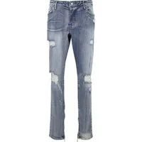 2Y Premium Bequeme Jeans 2Y Premium Herren 2Y Destroyed Straight Fit Jeans (1-tlg)
