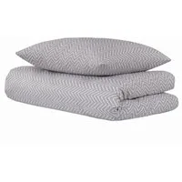 uncover by SCHIESSER Bettwäsche Grebur aus weicher Baumwolle mit einem dezenten Zickzackmuster, Renforcé, 2 teilig, Made in Green