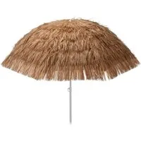 Spetebo Sonnenschirm Hawaii Sonnenschirm Ø 155 cm mit Tasche - braun
