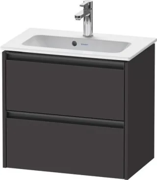 Duravit Ketho.2 Waschtischunterbau wandhängend Graphit Supermatt 610x390x549 mm - K25255080800000 K25255080800000