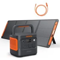 Jackery Stromerzeuger E2000 v2 Tragbare Powerstation mit 200W Solarpanel mit Kfz-Ladekabel, 4,4 in kW, 2042Wh/2200W Solargenerator LiFePO4 Schnellladung für Camping, Notfall