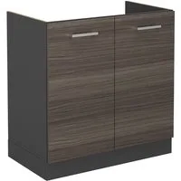 Vicco Unterschrank R-Line, Edelgrau/Anthrazit, 80 cm ohne Arbeitsplatte (1-St)