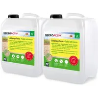 Höfer Chemie GmbH 2 x 5 L MICROACTIV® Steinreiniger / Grünbelag-Entferner Grundreiniger (Wirksam gegen Moos und Grünbelag)