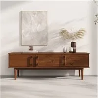 IDIMEX Lowboard TECCA, Sideboard mit 3 Türen aus Massivholz Kiefer Kastanie farben