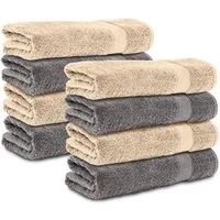 Komfortec Handtuch Set 50x100 cm aus 100 % Baumwolle, Frottee (Packung, 8-St), Handtücher Set, Weich, Towel