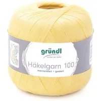 Gründl Häkelgarn 100, Baumwolle dünn zum Häkeln Handarbeiten DIY, 100g Häkelwolle, 566,00 m (Baumwollgarn, Filethäkelgarn), 60° waschbar