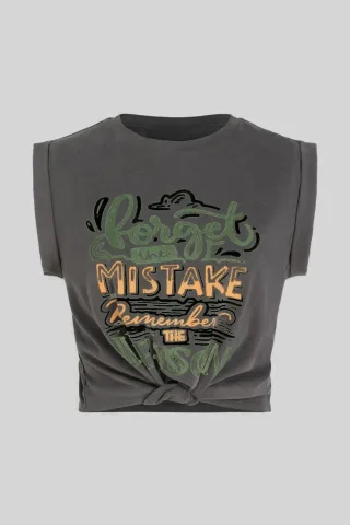 Bedrucktes Crop-Top-T-Shirt