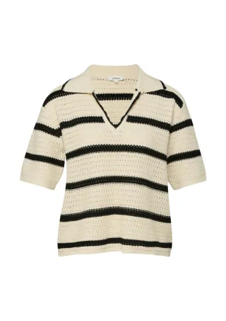 s.Oliver Red Label - Gestreifter Strickpullover beige - Gr. - 40