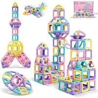 POPOLIC Magnetische Bausteine 40Teile, Magnetbausteine Spielzeug ab 3 Jahre Magnetspielbausteine, (40 St., MagnetSpielzeug Magneten Kinder Spielzeug ab 3 4 5 6 7 8 Jahre), für Junge Mädchen Bauklötze Kinderspielzeug