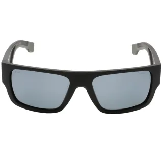 Hugo Boss – Graue, polarisierte Sonnenbrille mit HC-OL-Gläsern in Mattschwarz