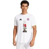 adidas Performance T-Shirt FC Bayern München, T-Shirt Deutscher Meister 2026, Herren, Weiß