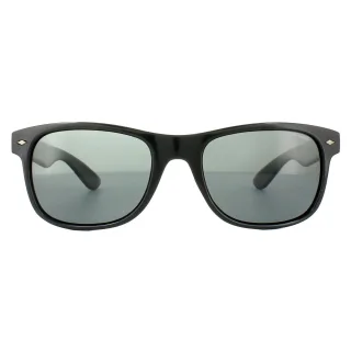 Polaroid Rectangle Unisex glänzend schwarz grau polarisierte Sonnenbrille