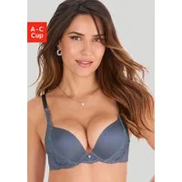 s.Oliver Push-up-BH Pauline mit feiner Spitze seitlich am Cup und modischem Accessoire, Dessous