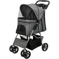 TRIXIE Hundebuggy Buggy für Hunde - grau - 47 × 100 × 80 cm