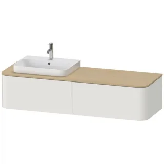 Duravit Happy D.2 Plus Konsolenwaschtischunterbau wandhängend Nordic Weiß Seidenmatt 1600x550x354 mm HP4944L3939