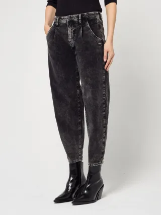GANG Damen Hosen 94SILVIA CHINO - balloon fit Hose black washed