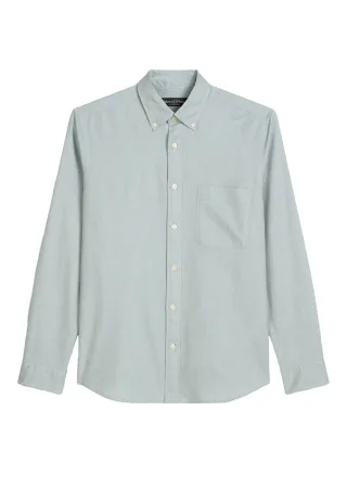 Marc OPolo Casual - Regular Hemd aus reiner Bio-Baumwolle blau - Gr. - L