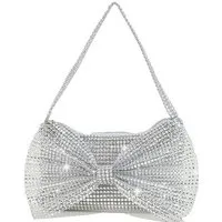 Zaewry Clutch Damen Abendtasche mit Schleife – Glitzernde Strass Handtasche, für Fest, Hochzeit & Party – Elegante Abendtasche für Frauen