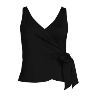 Tankini-Top mit seitlichem Bindeband für Damen, Damen, size: regular, Weiß, Elasthan/Polyester-Mischung/Nylon-Mischung, by Lands' End