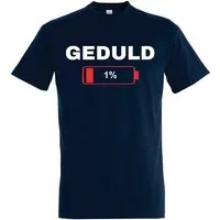 Youth Designz T-Shirt Geduld bei 1%: Herren T-Shirt stylisch lustig Print Statement Geschenk mit lustigen Motiv für Männer