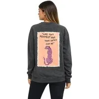 Worldclassca Longsweatshirt Worldclassca Oversized Sweatshirt "LEOPARD" Print Langarm Pullover Neue Kollektion - Stilvolle und gemütliche Casual Mode für Damen