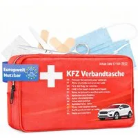 autogadget® KFZ-Verbandtasche Verbandstasche Norm 2025 - KFZ - DIN13164:2022, (Packung)