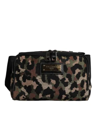Dolce & Gabbana Mehrfarbiges Leoparden DG Logo Gürtel Hüfttasche Bag