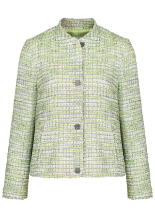 Bianca - Blazer mit Strukturmuster grün - Gr. - 46