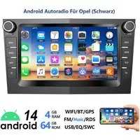 ESSGOO 7" Android 14 Carplay GPS Für Opel Astra H Corsa C D Vectra C Zafira Autoradio (DAB+ (optional), FM, RDS, Wireless Android Auto FM RDS Bluetooth EQ USB WIFI Touchscreen SWC)
