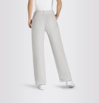 MAC - MAC JEANS - NORA, Pure linen grau - Gr. - 32