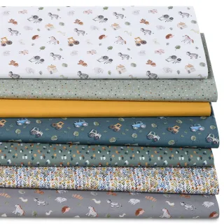 Patchwork- und Quiltpaket "Bauernhof", weiß-color