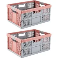 keeeper Klappbox Profi-Klappbox lea mit Softgriffen (Set 2 St) 32 l, 48,5x35x23,5 cm, 32 l, Soft-Touch-Griffe, zusammenklappbar, leicht zu reinigen