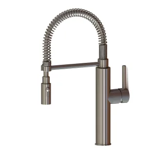 KWC Spültischarmatur mit Geschirrbrause Edelstahl matt. A205, 125033700 125033700